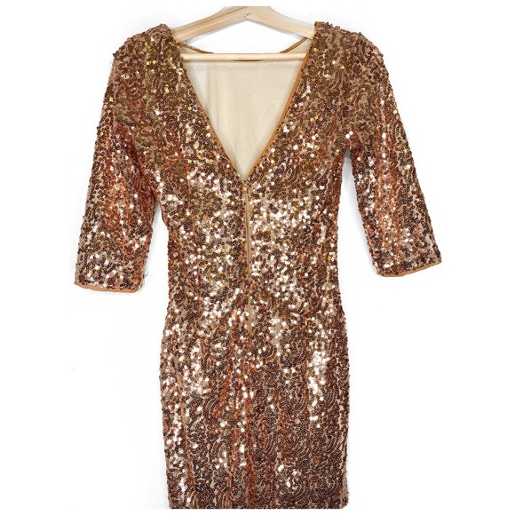 🔥 Gold Sequin dress size S - Picture 5 of 5